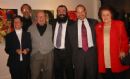 Joanne Rubinoff, D. Rubinoff, Michael Berger, Rabbi Vogel, Fred Lanay and Mayor Sophie Massloff at Aleph Wine & Cheese event - Winter 2003